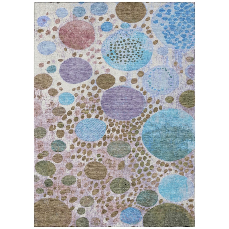HomeRoots Geometric Transitional Rectangle Outdoor Rug