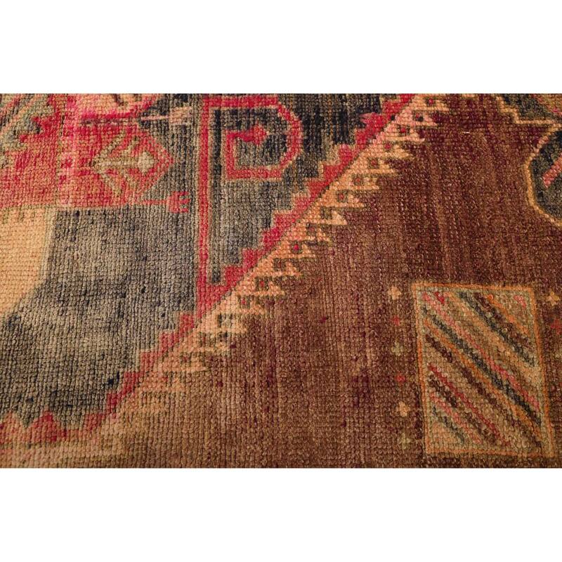ECARPETGALLERY Hand-knotted Melis Vintage Brown Wool Rug - 3'0 x 11'7