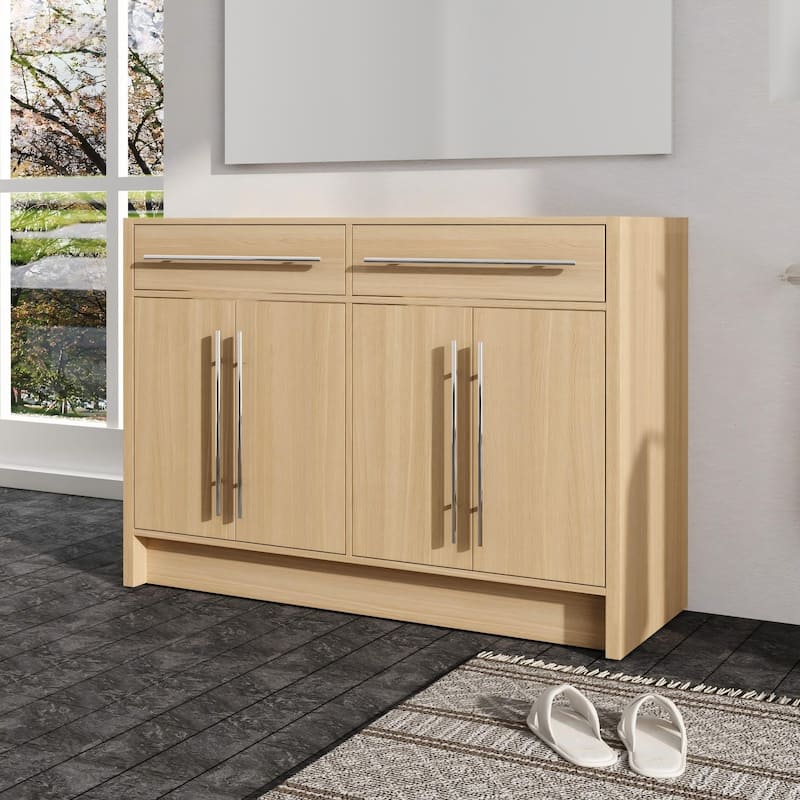 Malwee 48"/60" Bathroom Vanity Without Sink, FreeStanding Vanity Cabinet with 4 Soft Close Doors and 2 Adjustable Shelves