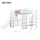 preview thumbnail 18 of 16, Multi-Functional Full Size Metal Loft Bed with Built-in Desk by Harper&Bright Designs