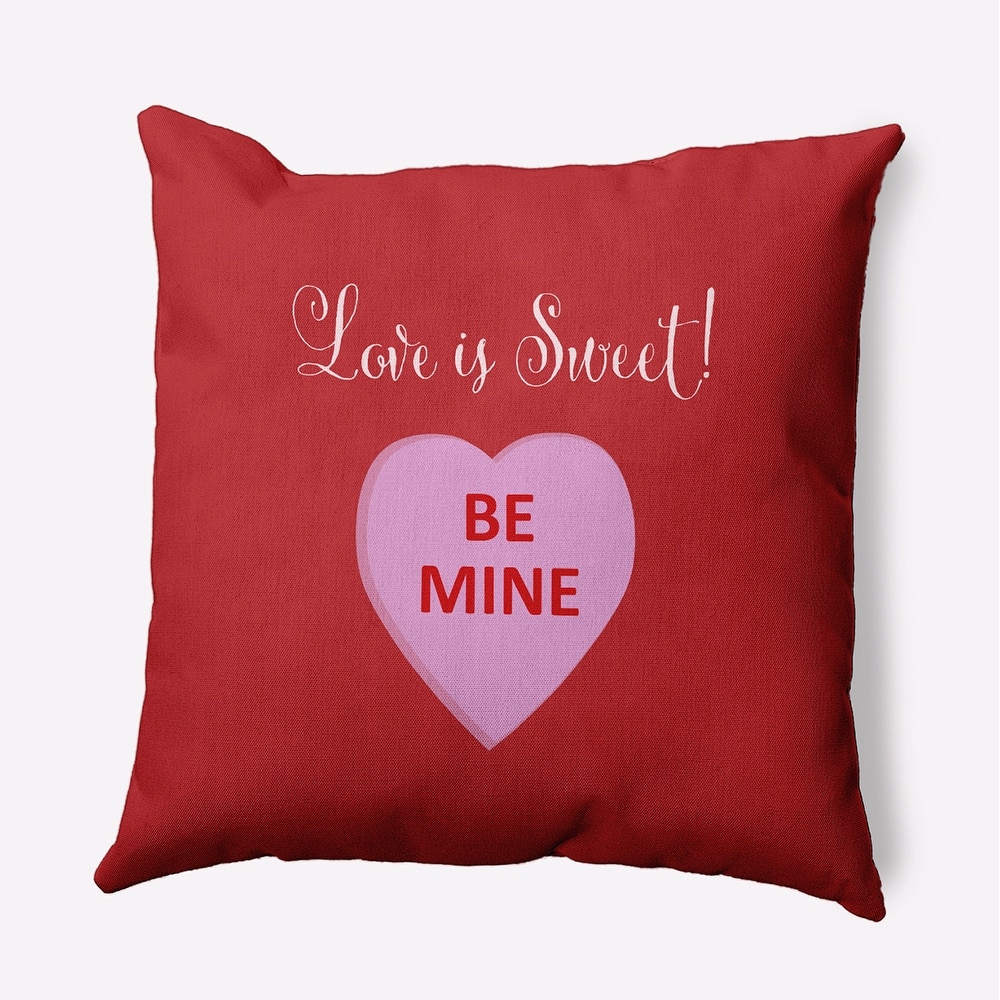 Love Is Sweet Valentines Day Decorative Throw Pillow