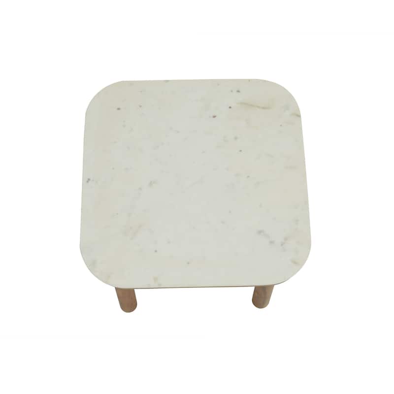 Vernon Genuine Marble Side Table