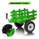 preview thumbnail 13 of 23, Lorise 25W Battery Powered Electric Tractor with Trailer for Kids 3-6 Years - 54"L x 20"W x 21"H