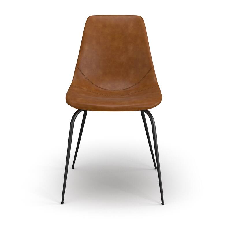 Malcolm Vegan Leather Side Chairs Black Legs (Set of 2)