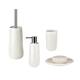 4-Piece Bathroom Accessories Set Spirella Sina White Stoneware