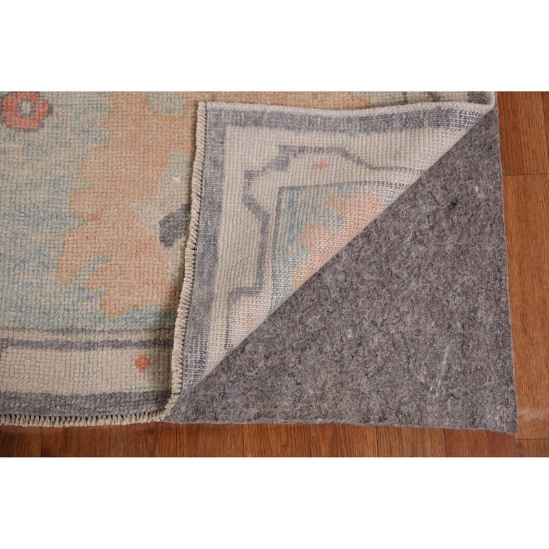 Hand Knotted Oriental 100% Wool Carpet Transitional All-Over Greys & Charcoal Oushak Area Rug - 11' 7'' X 8' 10''