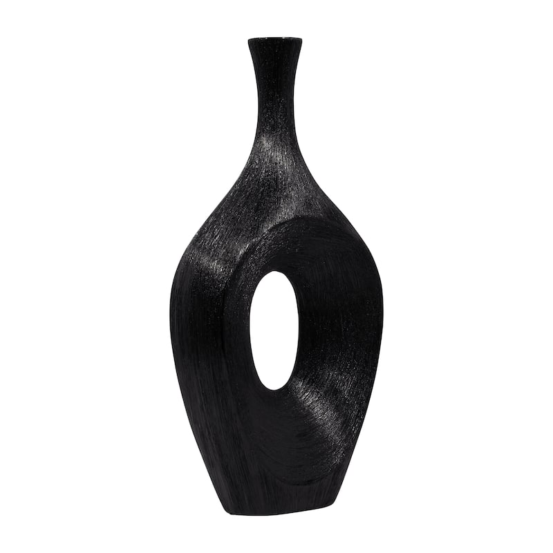 Sagebrook Home Ceramic 19" Open Cut Vase, Oval, 19"H