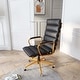 preview thumbnail 26 of 30, LUXMOD® Office Chair Faux Leather Gold Frame Adjustable and Swivel