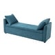preview thumbnail 55 of 69, Franco Modern Upholstered Storage Bench with Two Throw Pillows and Thick Padded Cushion