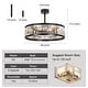 preview thumbnail 81 of 105, Caged Ceiling Fan with Light and Remote, 11.8–28 Inch Low Profile Fandelier, 6-Speed Quiet DC Motor, Black/Satin Nickel
