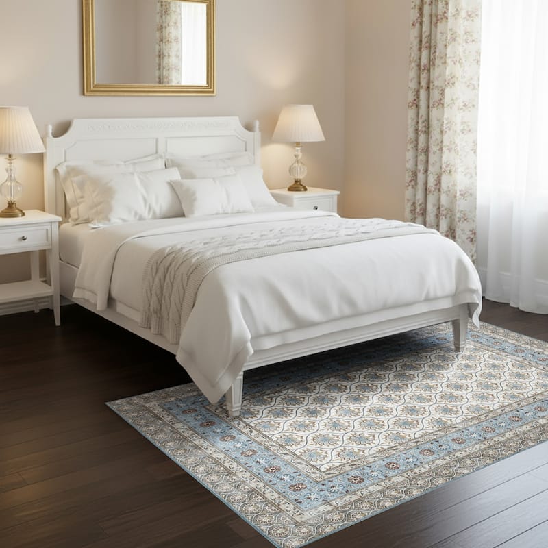 Laura Ashley Imagine Printed Chenille Washable Non-Slip Rugs