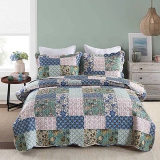 3Pcs Printed Quilts Bedspreads Set Bedding Coverlet Set Queen - Bed ...