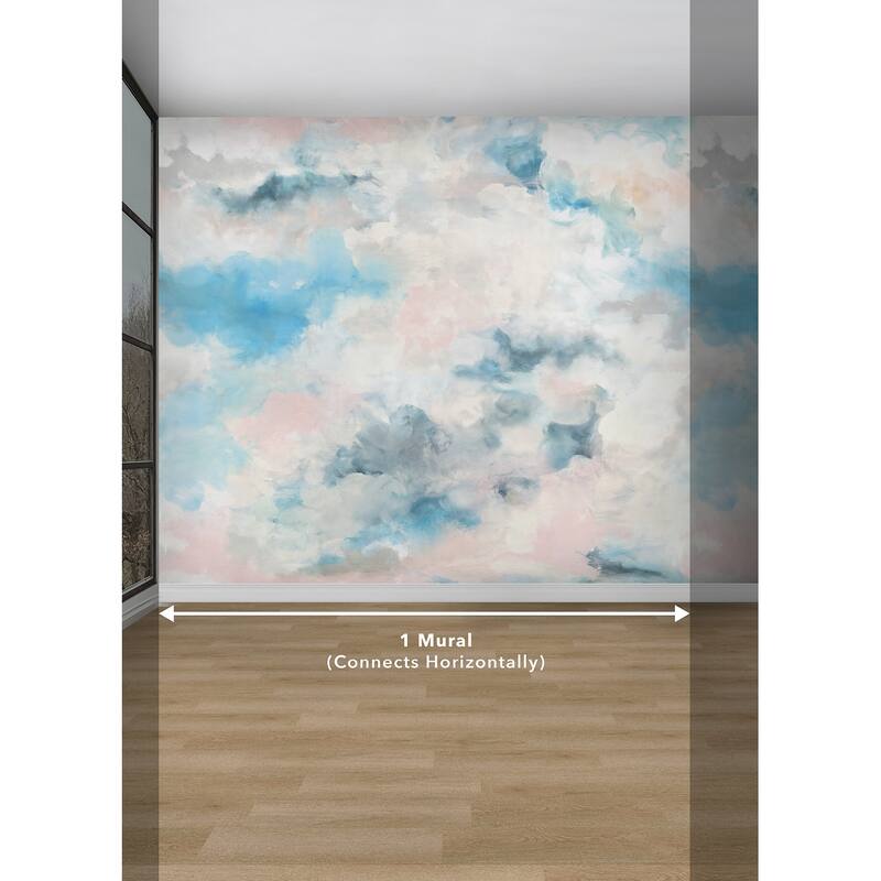 WallPops Scott Living Nimbus Blue Self Adhesive Mural - N/A