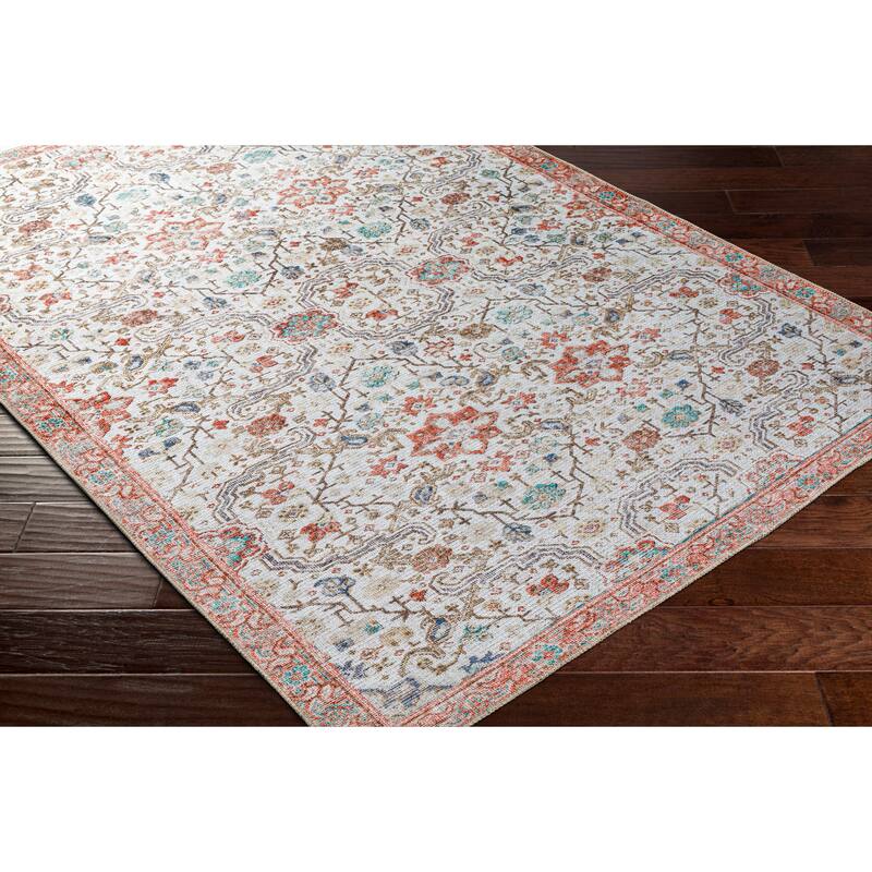 Livabliss Erranki Updated Floral Washable Area Rug