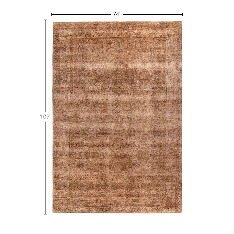 Contemporary Overdyed Wool Hand Knotted Area Rug - 6' 2" x 9' 1"