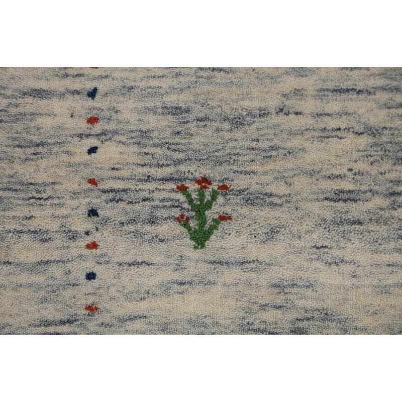 Tribal Gabbeh Oriental Rug Hand-Knotted Wool Carpet - 3'11"x 5'10"
