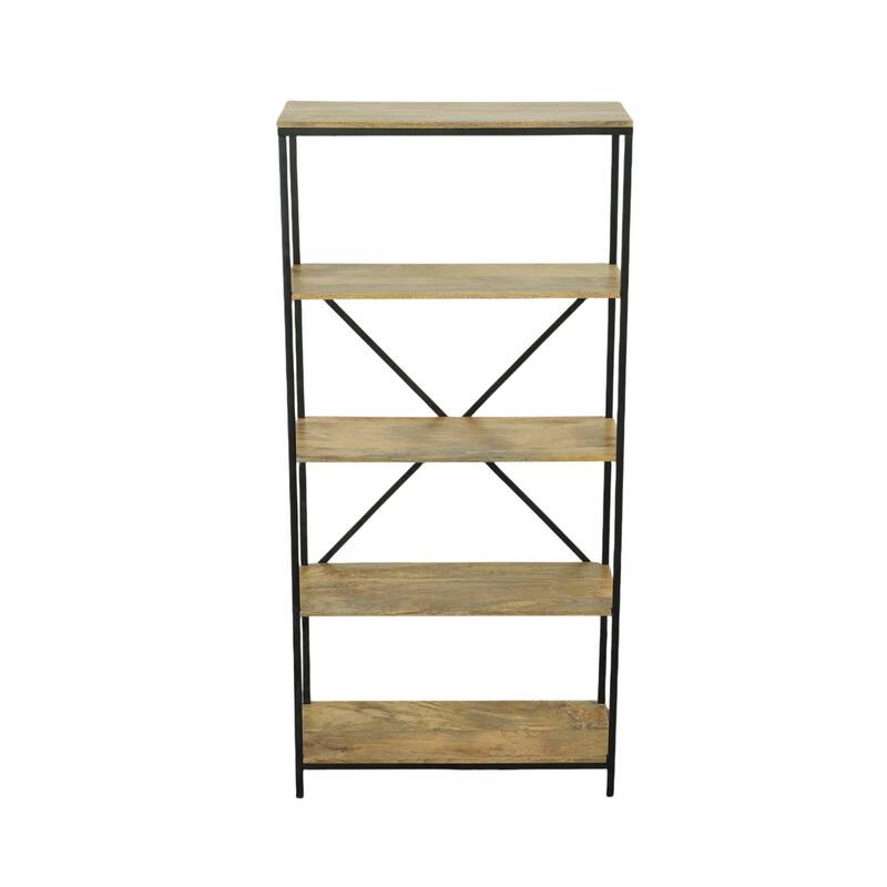 5 Tier Storage Book Shelves - Brown and Black