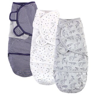 Touched by Nature Baby Boy Organic Cotton Swaddle Wraps, Constellation, 0-3 Months - Constellation - 0-3 Months