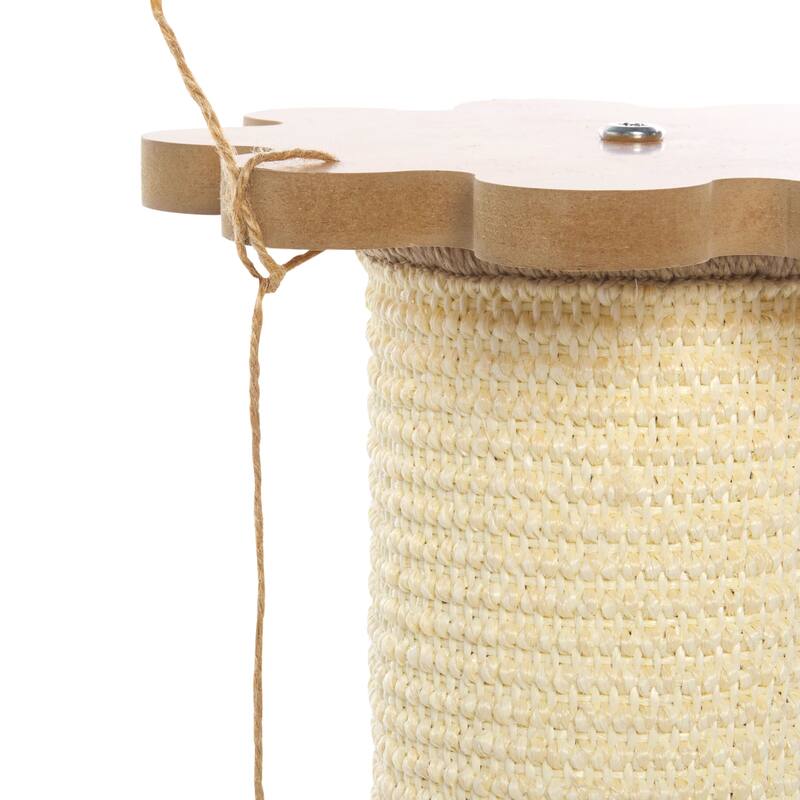 SAFAVIEH Home Natural/Ivory 12"W x 12''L x 21"H Sisal Cat Scratch Toy - 12"W x 12''L x 21"H