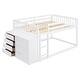 preview thumbnail 4 of 48, Full over Full Bunk Bed with 4 Drawers and 3 Shelves