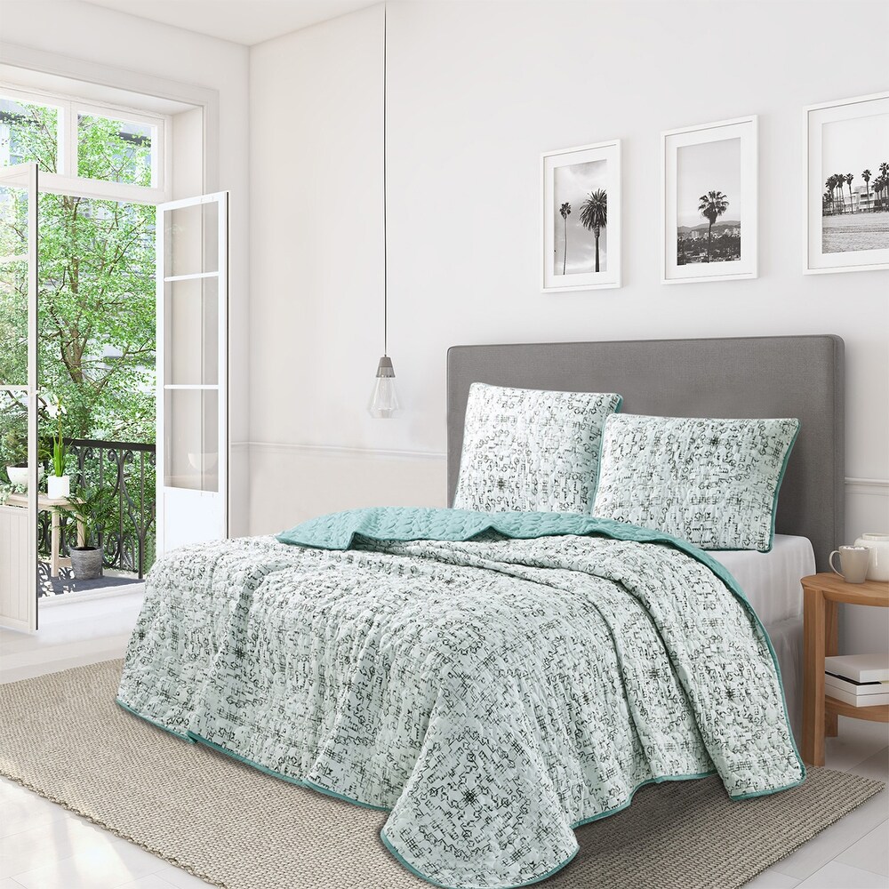 Geometry 3-Piece Luxury Microfiber Comforter Set Bed in a Bag,All Season,Queen 