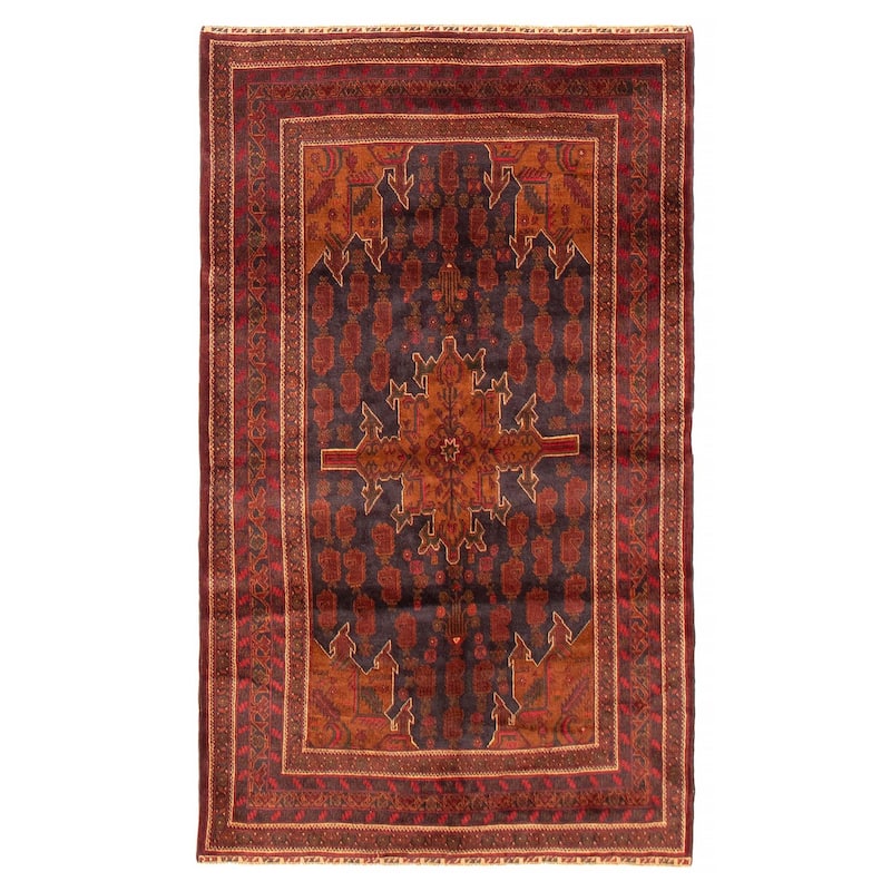 Teimani Navy Rug 3'7" x 6'3" - 3'7 x 6'3 - Dark Navy - 3'7 x 6'3