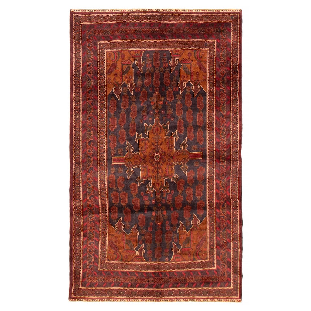 Teimani Navy Rug 3'7" x 6'3" - 3'7 x 6'3