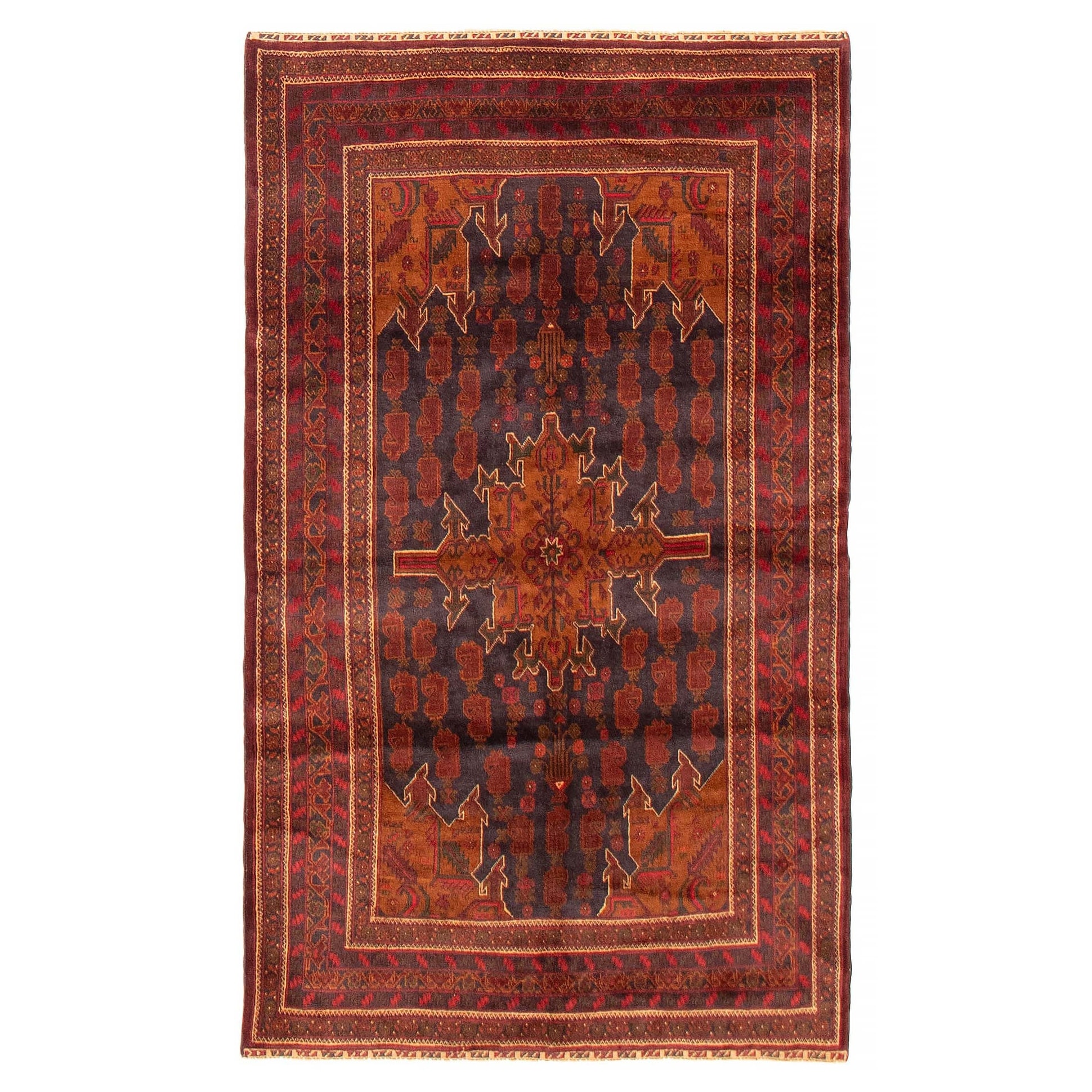 Teimani Navy Rug 3'7" x 6'3" - 3'7 x 6'3