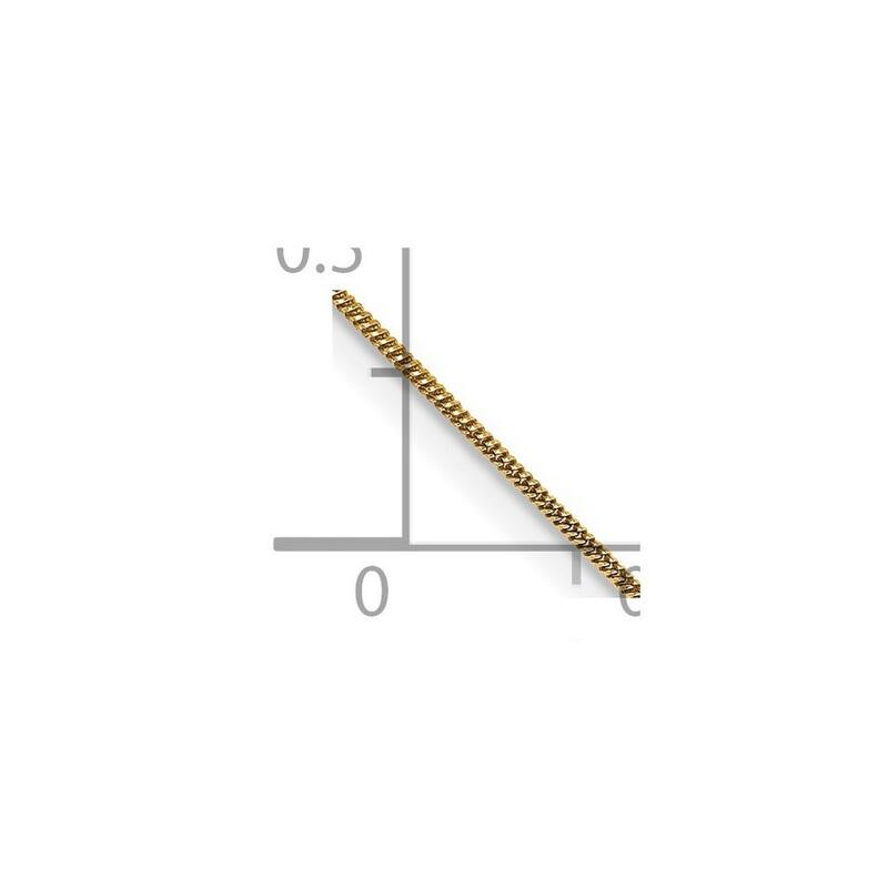 Curata 14k Yellow Gold Solid 0.65mm Round Snake Chain Necklace (Lobster) Options: 16 18 20 24