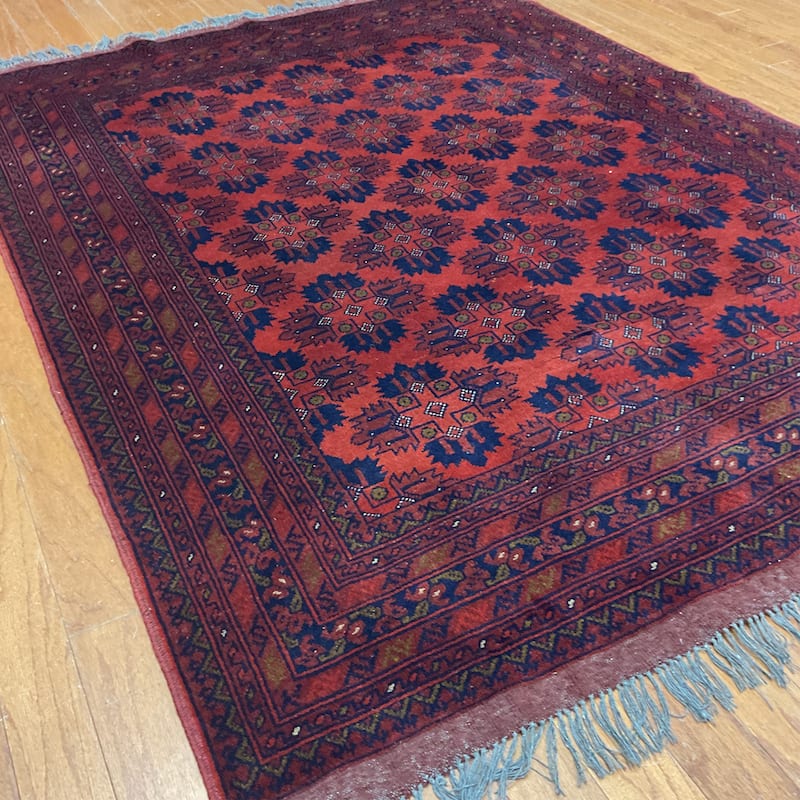 HERAT ORIENTAL Handmade Khall Mohammadi Wool Rug - 4'10" x 6'6"