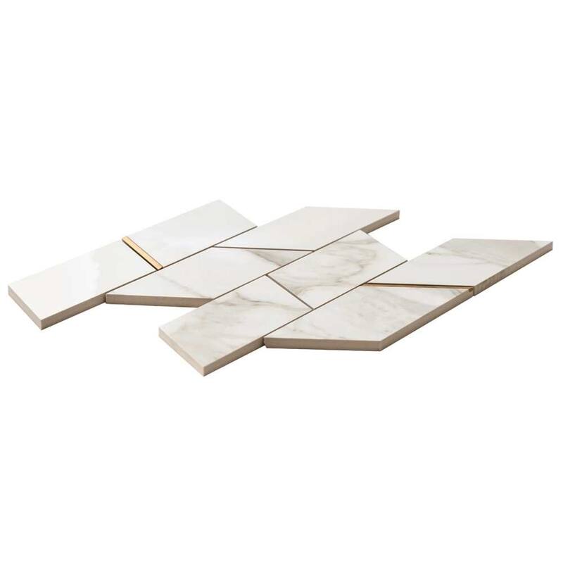 The Tile Life Stately Avenue 11x12 Calacatta Gold Porcelain Floor & Wall Tile