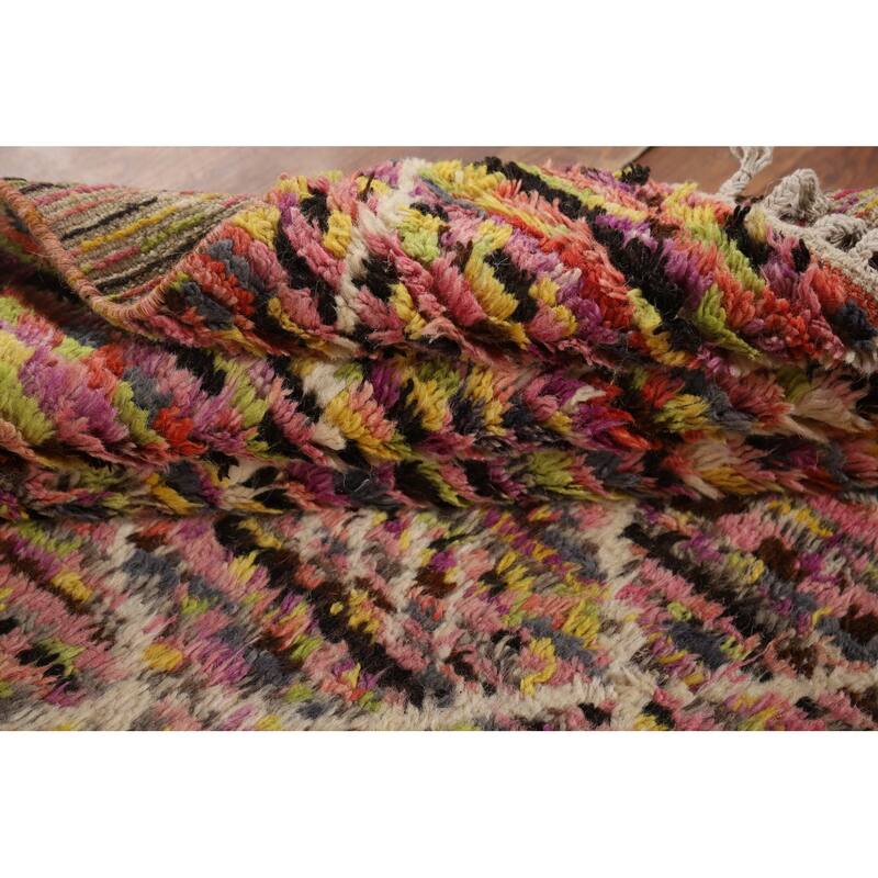 Trellis Plush Moroccan Oriental Area Rug Hand-Knotted Wool Carpet - 6'0" x 9'7"