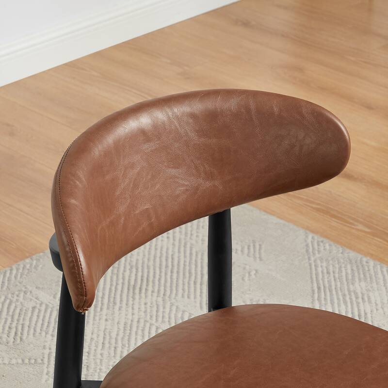 Art Leon Set of 2 Upholstered Accent Dining Chairs with Solid Wood Frame