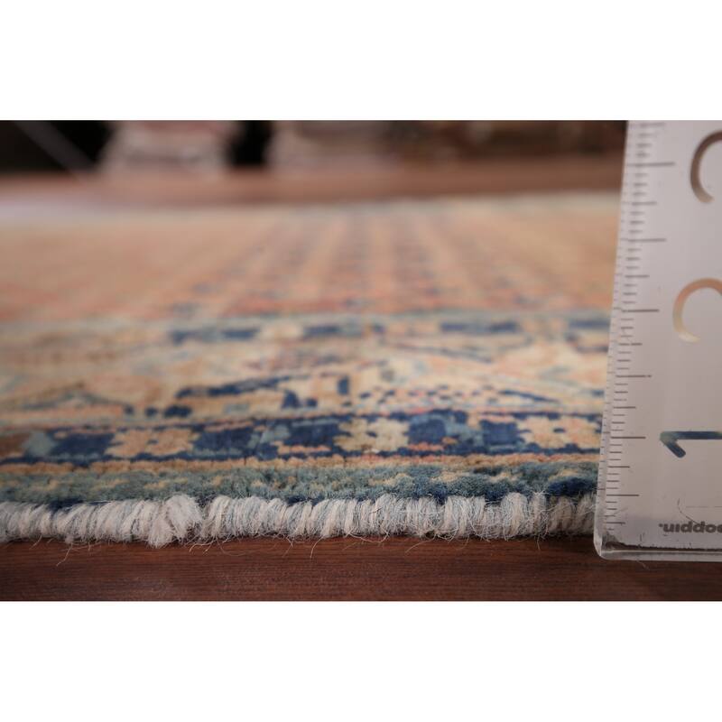 Distressed Botemir Persian Vintage Runner Rug Hand-Knotted Wool Carpet - 2'9" x 9'9"