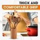 preview thumbnail 5 of 6, Cheer Collection 9 Piece Wooden Utensil Set with Holder and Spoon Rest
