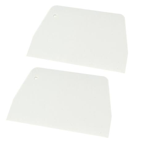 Kitchen Hard Plastic Cook Pizza Dough Pastry Cake Cutter Scraper 2 Pcs