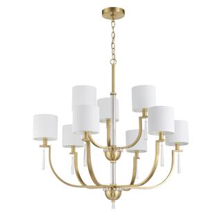 Fortuna - Satin Brass - 9 Light