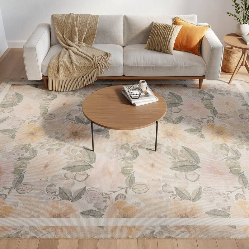 Nourison Botanical Washables Indoor only Floral Area Rug