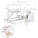 preview thumbnail 14 of 25, Solid Pine Wood and MDF Full over Twin & Twin Bunk Bed,Built-in Drawer and Shelf,with Slide and Storage Staircase