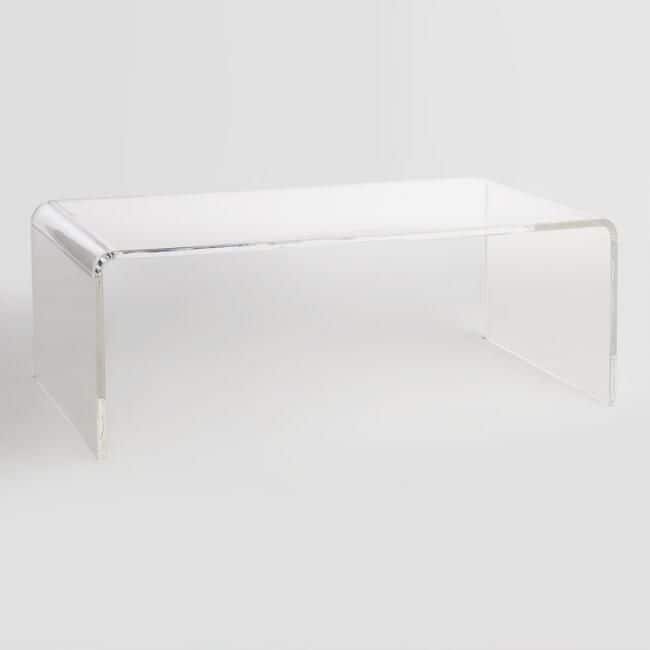 Valadez Acrylic Clear Waterfall Coffee Table