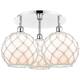 Option Polished Chrome / White Glass with White Rope