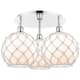Option Polished Chrome / White Glass with White Rope
