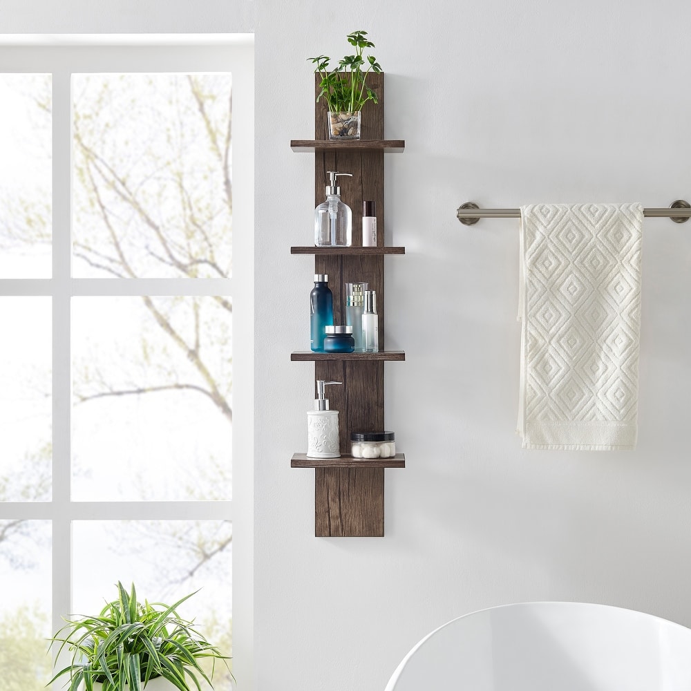 Danya B. Arica Utility Column 4-Tier Spine Wall Shelves