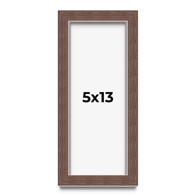 5x13 In Shadow Box Frame Brown | 1.125 inches Deep Real Wood Rustic