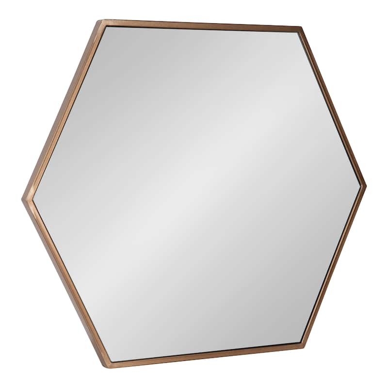 Kate and Laurel McNeer Glam Hexagon Framed Wall Mirror - 22x25 - Bronze