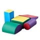 preview thumbnail 10 of 8, 5-Piece Set Multi Color PU Leather 5-Piece Foam Climbing Blocks Set for Kids and Safe - Multi Color - N/A