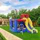 preview thumbnail 8 of 8, Kids Inflatable Bounce House with Slide & Climbing Wall, 300 lbs - Multi - 133.9" x 102.4" x 90.6"