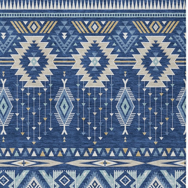HomeRoots Aztec Transitional Rectangle Outdoor Rug
