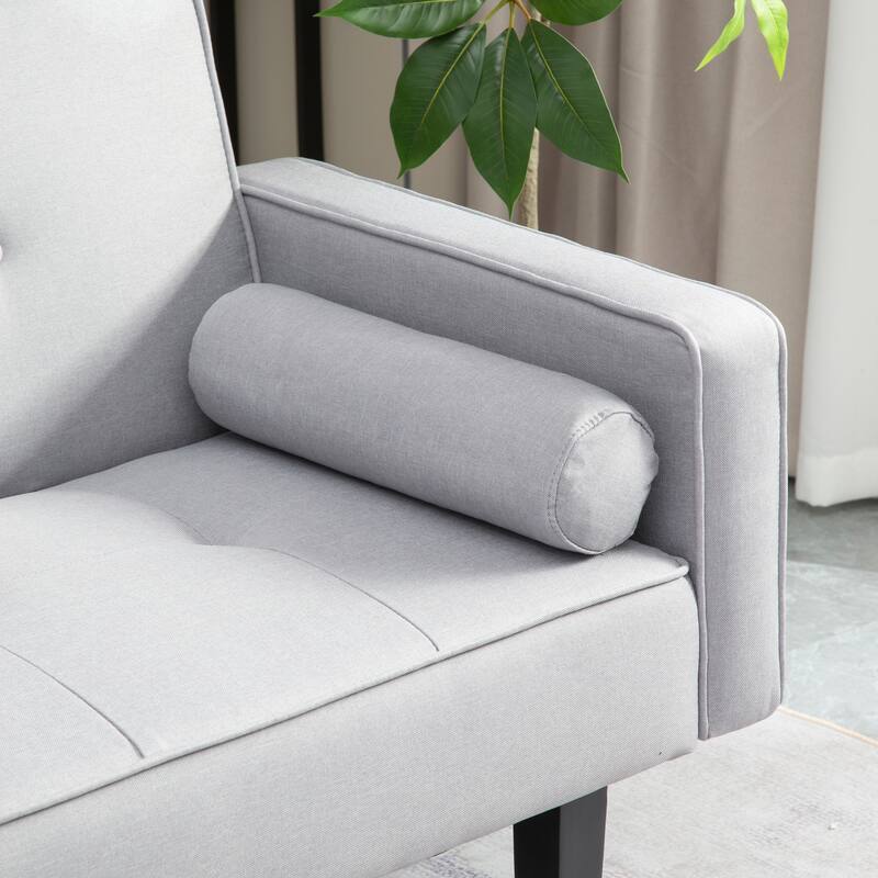 Futon Sofa Bed Convertible Couch Bed with Armrests