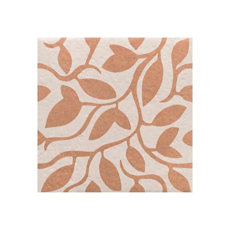 Verity Vine 8x8 Matte Porcelain Encaustic Tile - Floor, Wall, Backsplash